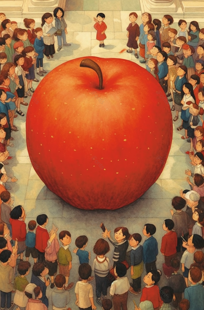 儿童节苹果创意绘画背景,插画/手绘图,插画/手绘图库,插画/手绘图下载,插画/手绘
